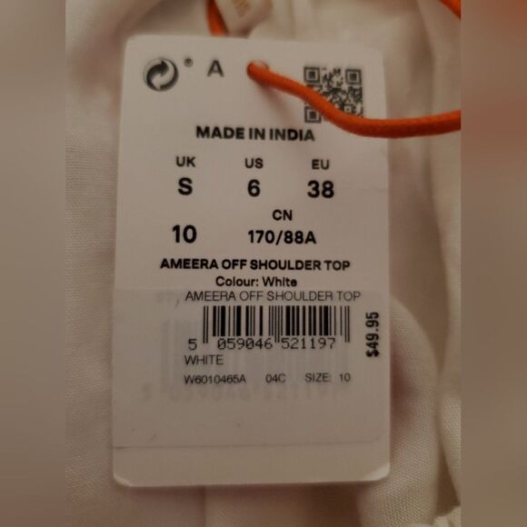 NWT Superdry Ameera Off The Shoulder Top Size 6 - Picture 13 of 15